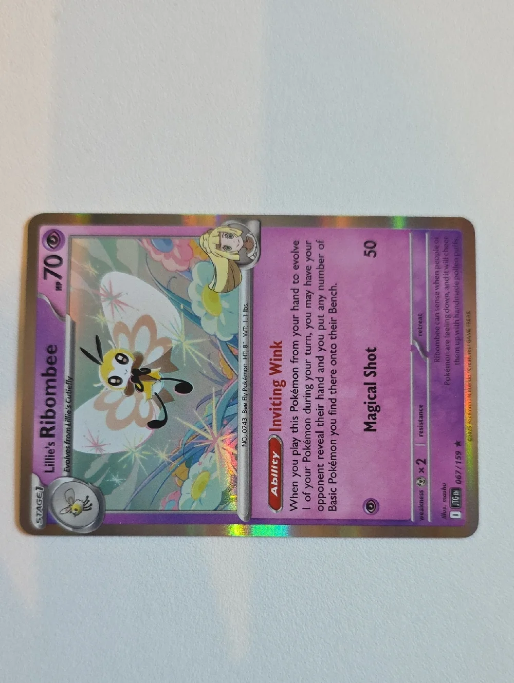 Pokemon Cutiefly, Ribombee, And Lillie's Ribombee Trading Cards